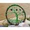 3D raised trunk details green aluminum wire close up